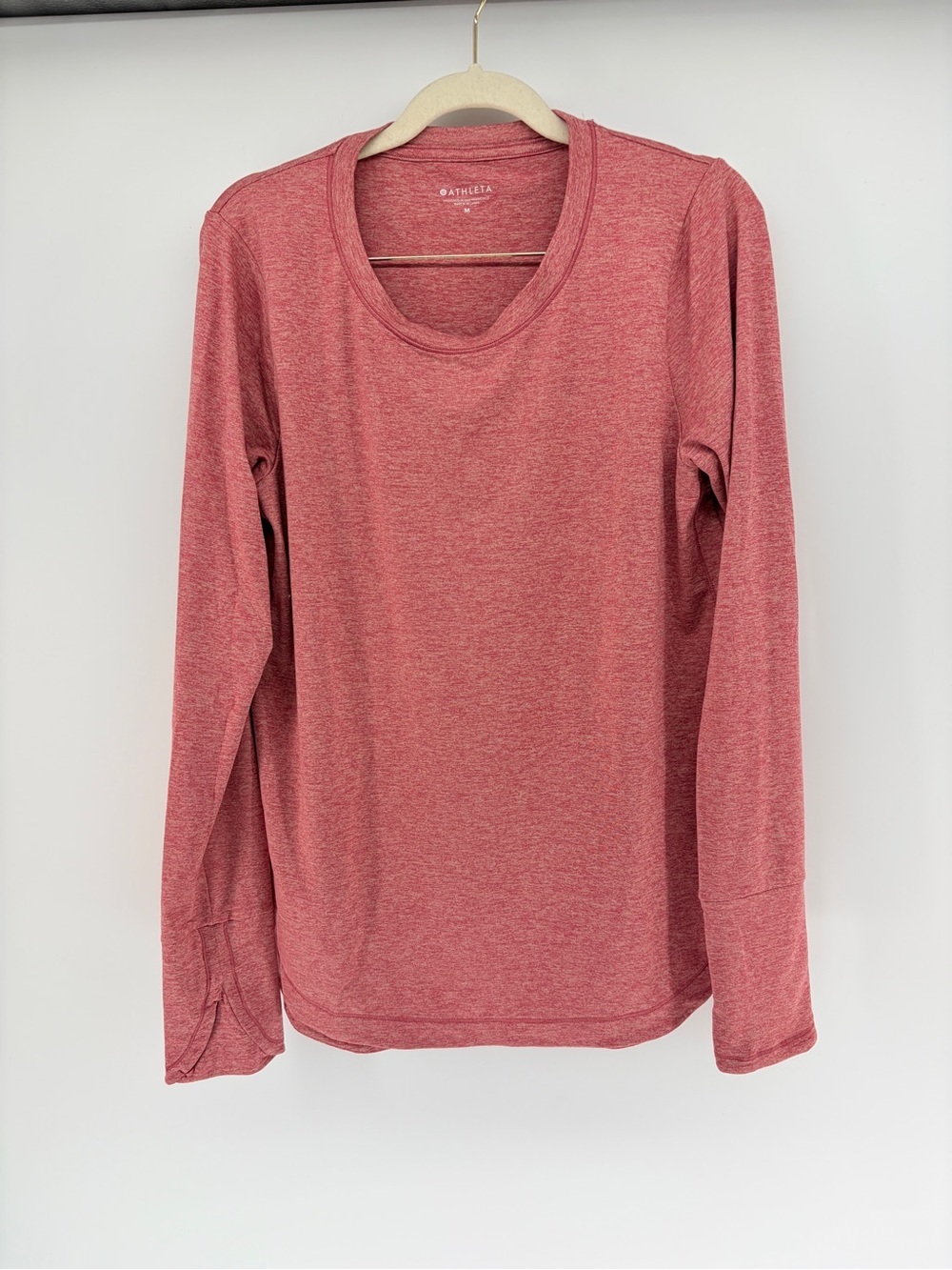 Athleta Women's Long-Sleeve Crew Neck Prrformance Top - Rose Heather